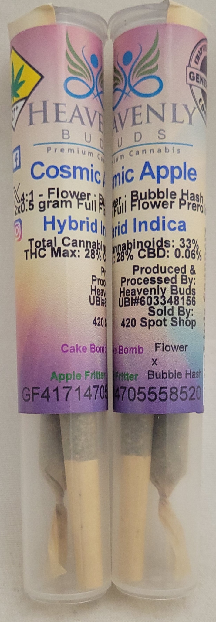 Photograph of product: Cosmic Apple *Bubble au chocolat infused* | 2 Pack *General Use Compliant*