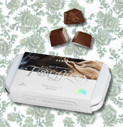 Photograph of product: AZ  Dark Chocolate Truffles - Sea Salt 100mg (10pk)
