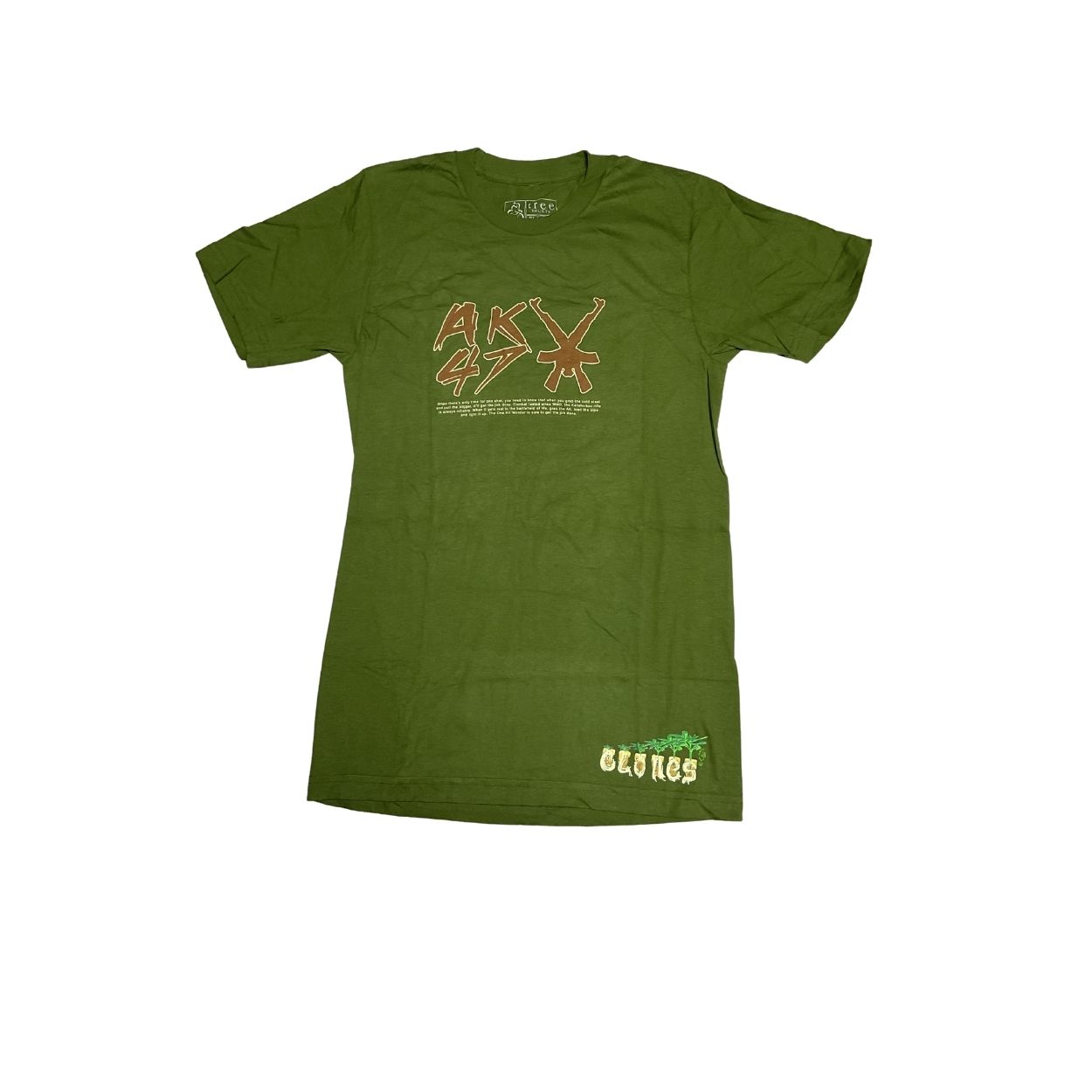 Photograph of product: Tree Shurts AK47 T-Shirt - Olive Green (Women's Small)