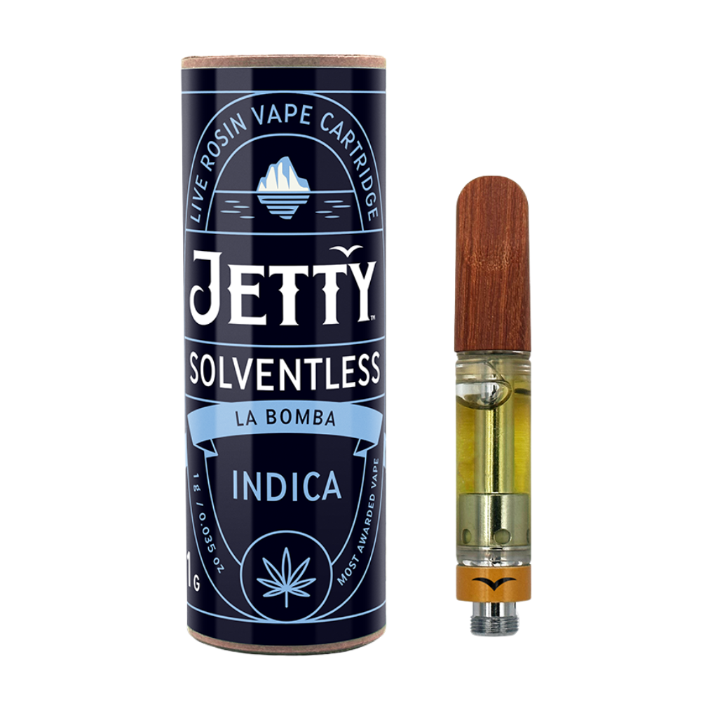 Photograph of product: Jetty | La Bomba | Vape Cartridge | Live Rosin