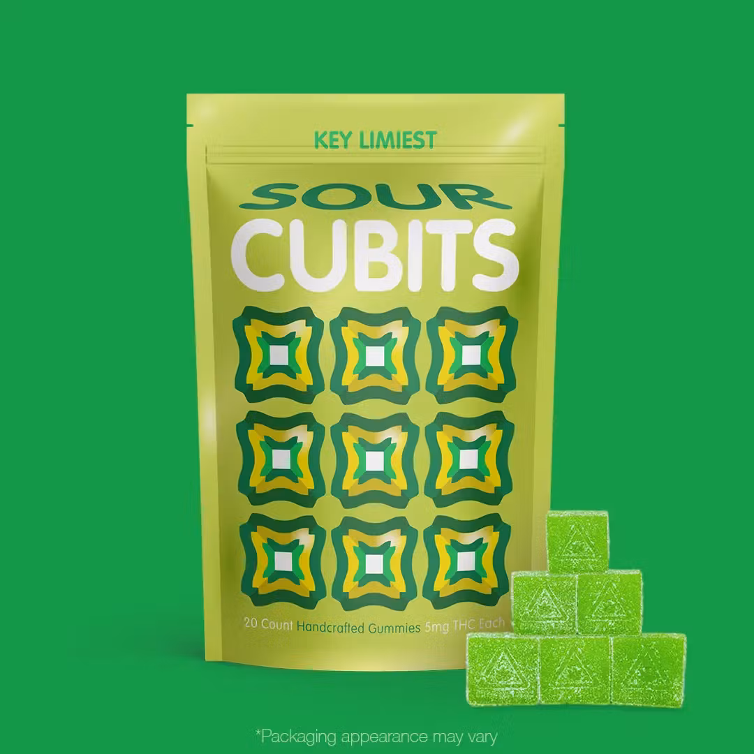 Photograph of product: Cubits Sour Key Limiest Gummies 4-5mg 20pc