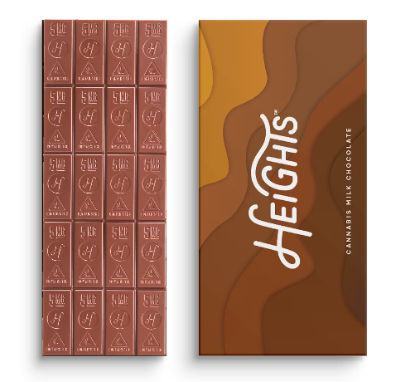 Photograph of product: Milk Chocolate Bar - TH-oui 100mg - Heights