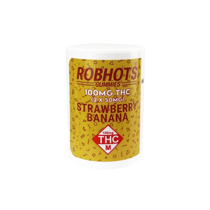 Photograph of product: Robhots Gummies - Strawberry Banana - 100mg 2 Pack