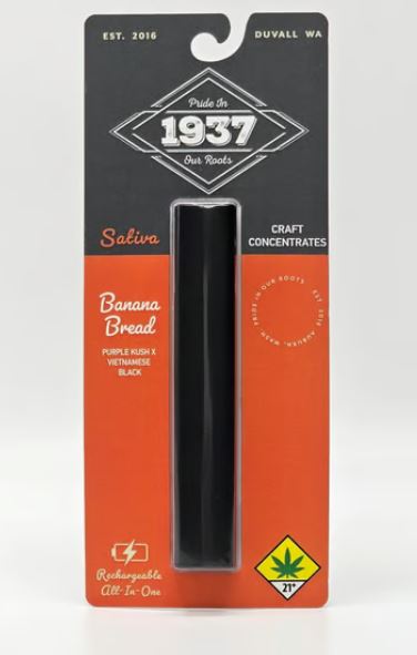 Photograph of product: Banana Bread Cured Disposable Pen | 1g
