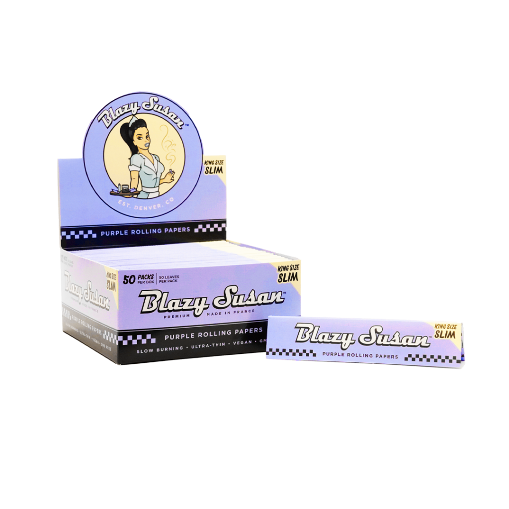 Photograph of product: Blazy Susan | Purple Rolling Papers | 1 1/4