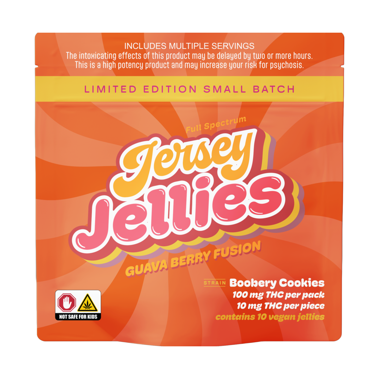 Photograph of product: Guava Berry Fusion | Booberry Cookies | Cured Resin | Gummies | 10pk | 100MG