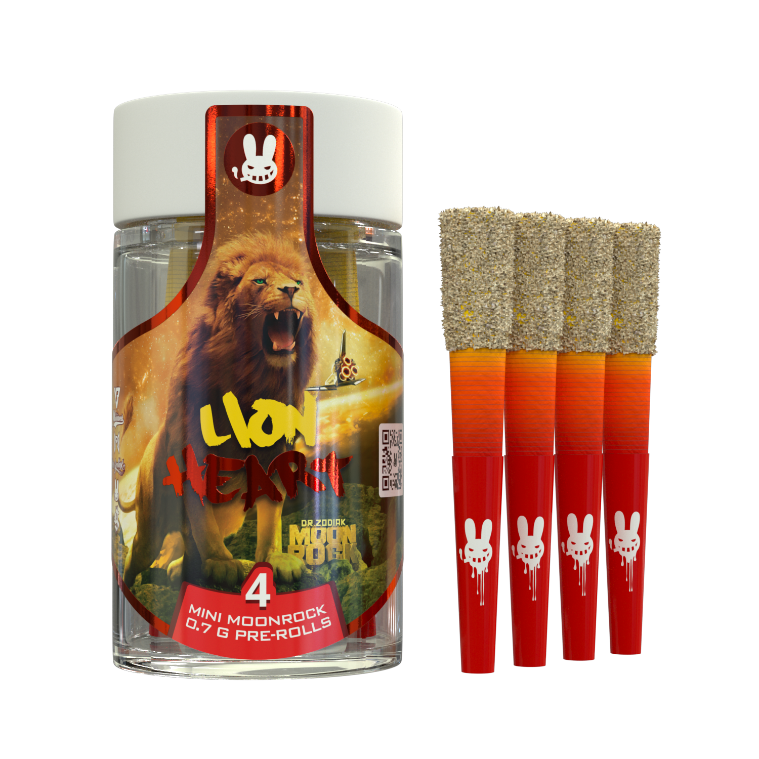 Photograph of Product: Dr. Zodiak's Moonrock Infused Preroll (4pk) - Lion Heart