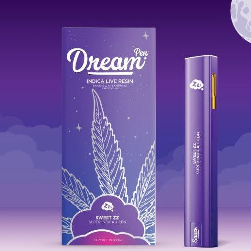Photograph of product: Dream Pen: Sweet ZZ - 0.5G Live Resin Disposable (Super Oui'd + CBN)