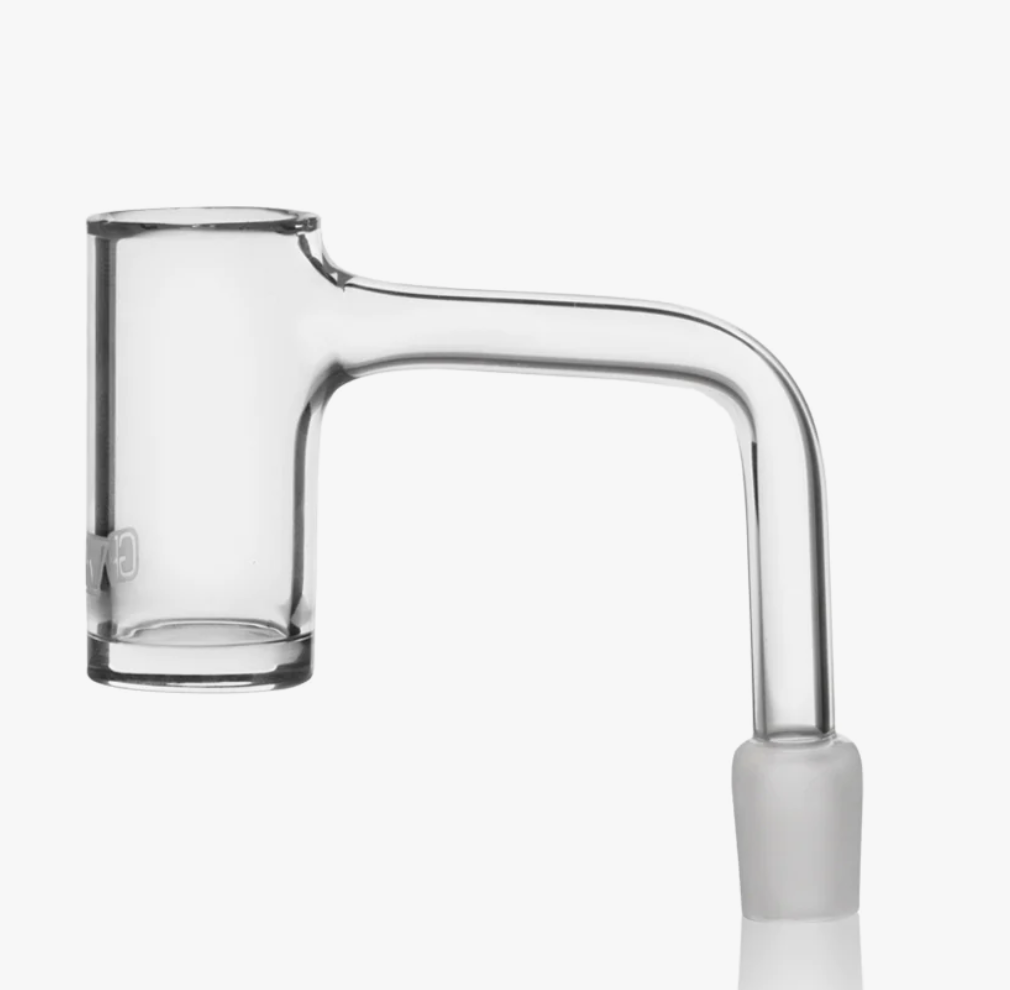 Photograph of product: Grav | 14mm 90deg Long Neck Quartz Banger
