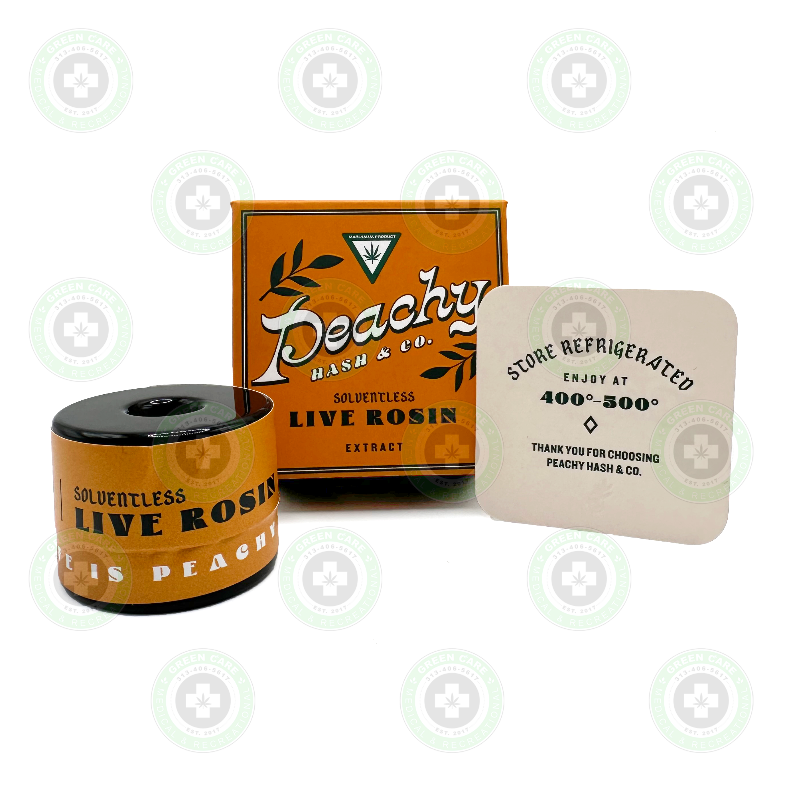 Photograph of product: Peachy au chocolat & Co - Sherbtang Live Rosin 1g | 3/$100