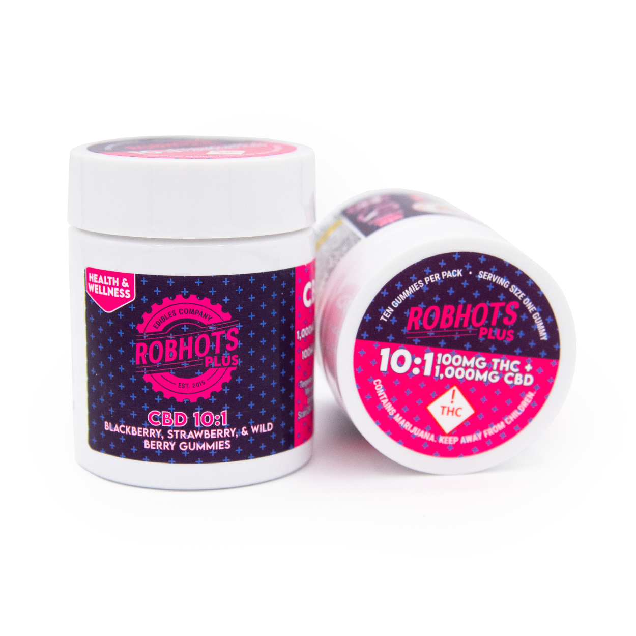 Photograph of product: Robhots 10:1 Gummies | 1,000mg CBD : 100mg TH-oui