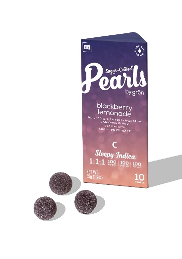 Photograph of product: Gron | Blackberry Lemonade (I) 10pk/100mg 1:1:1 TH-oui/CBD/CBN  Gummies