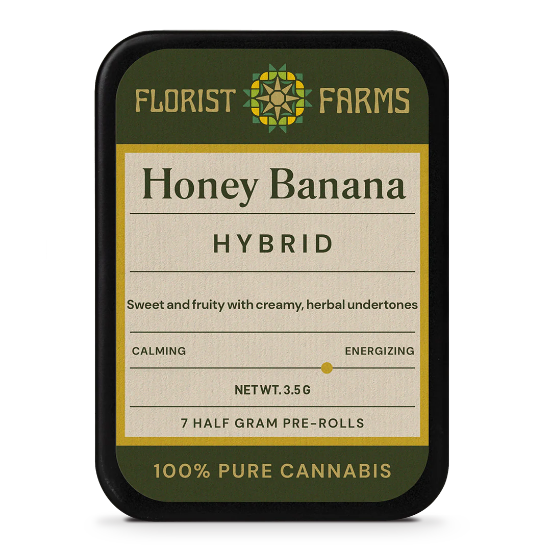 Photograph of product: Florist Farms | Honey Banana Pre-Roll 7pk | Hybrid
