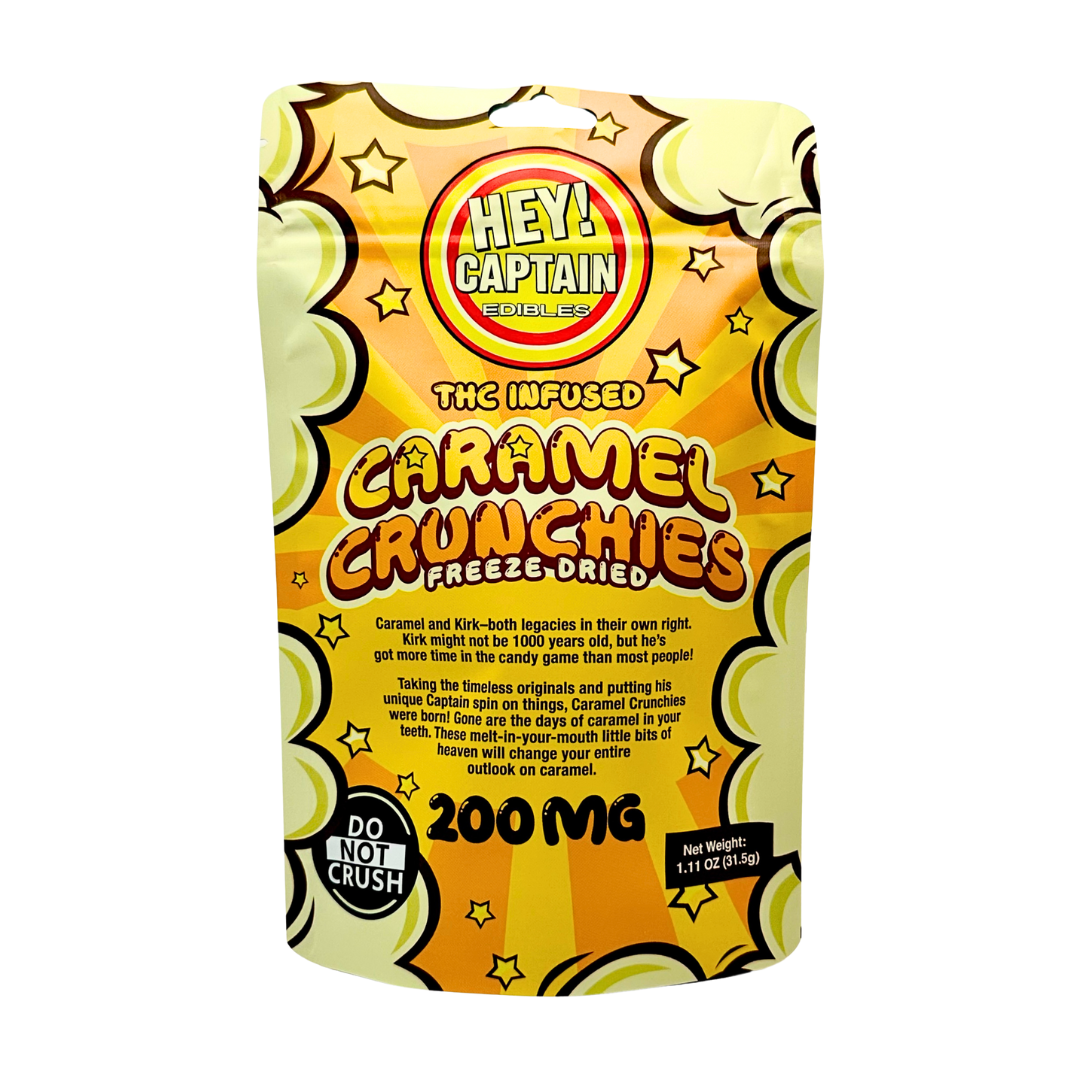 Photograph of product: Hey! Captain - 200mg Freeze Dried - Caramel Crunchies