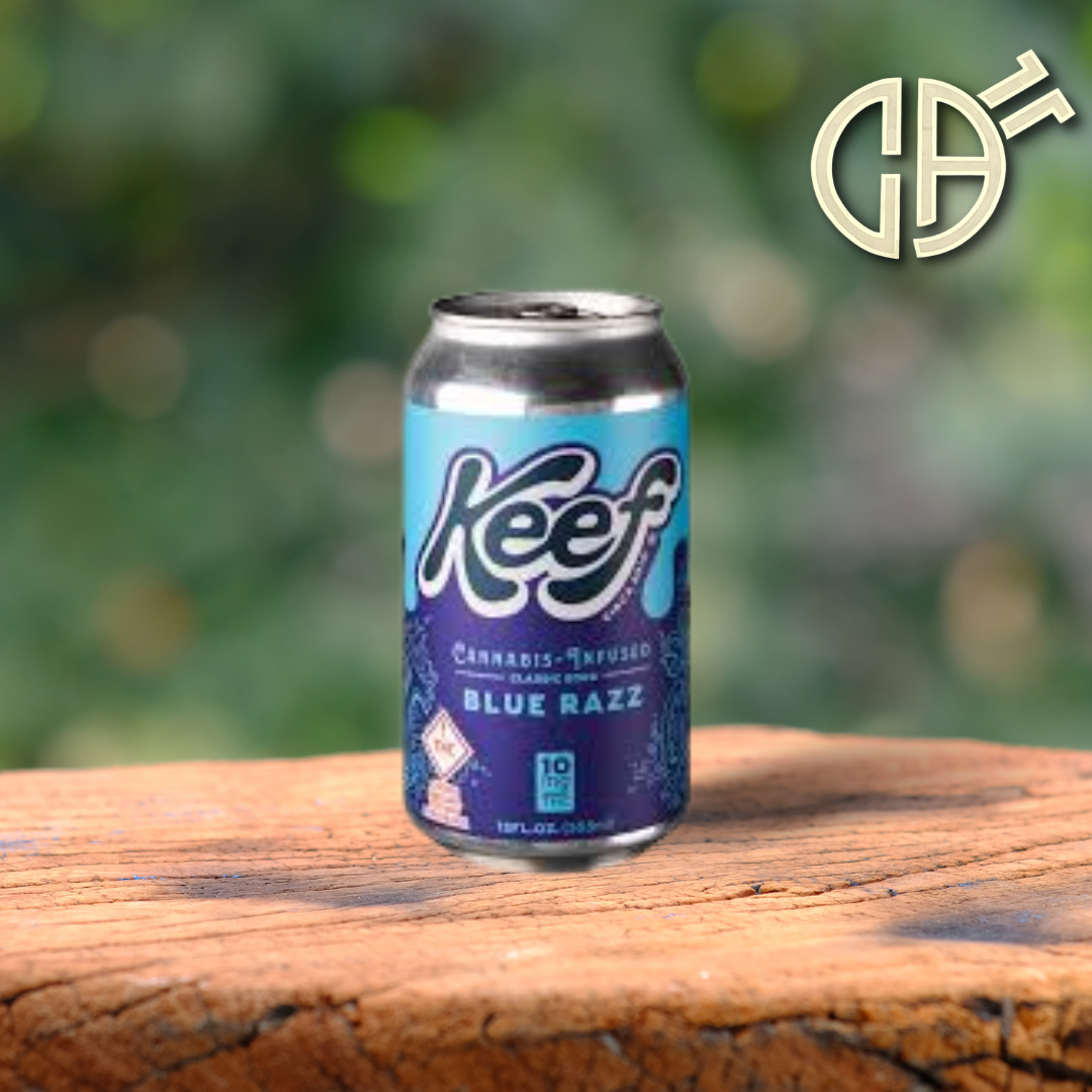 Photograph of product: Blue Razz Infused Soda 12oz Can | 10mg