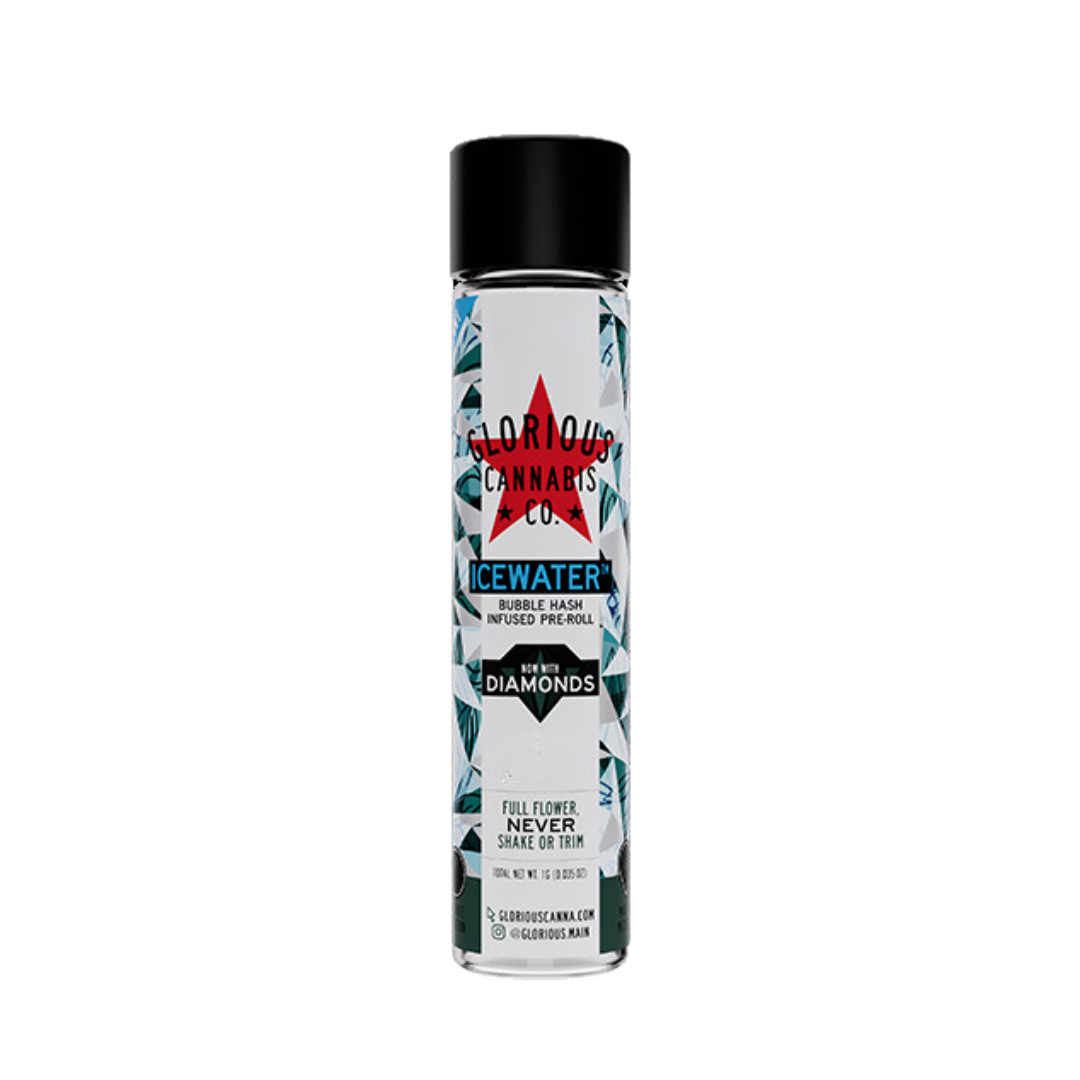 Photograph of product: Glorious | Icewater au chocolat Infused Pre-Roll | Grandpa's RPG | 1g
