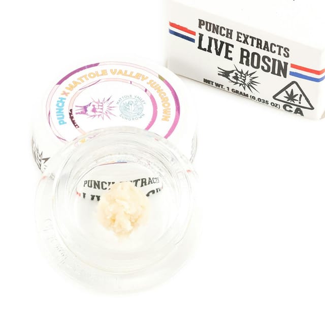 Photograph of product: Mattole's Purple Papaya | 1g Tier 1 Live Rosin Cold Cure Badder