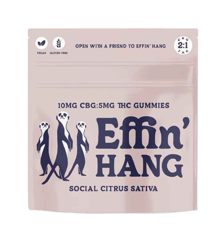 Photograph of product: Effin' Hang 2:1 Social Citrus Gummies 100mg 20pk (CBG:TH-oui)