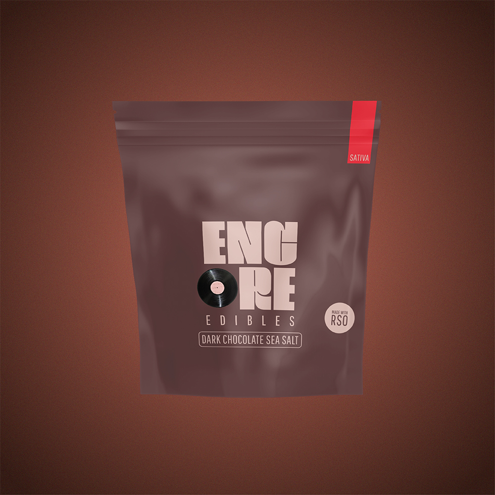 Photograph of product: Encore - RSO Dark Chocolate Sea Salt | Oui'd - 100mg 10pk
