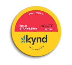 Photograph of product: Kynd - Uplift Sour Strawberry Gummies - 100mg