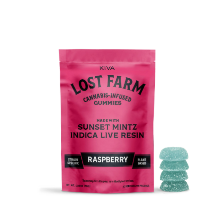 Photograph of product: Lost Farms Live Resin (Sunset Mintz) | Raspberry | 10pk (Oui'd)