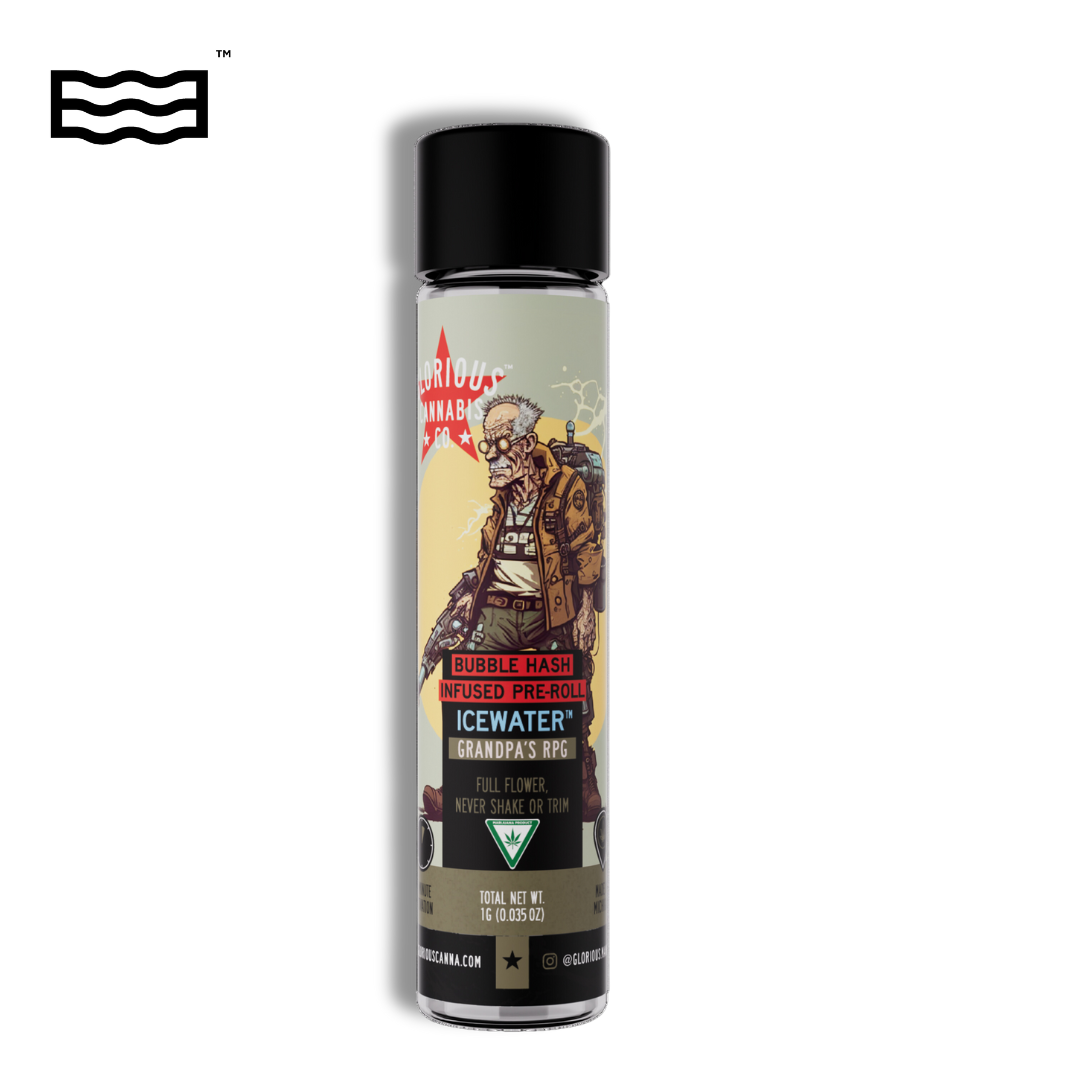 Photograph of product: Glorious Bubble au chocolat Infused Preroll | Grandpa's RPG