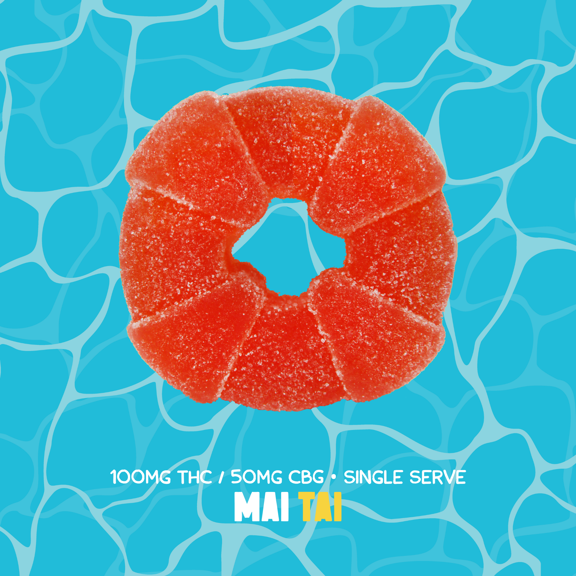 Photograph of product: Buoyant Bob - Mai Tai - 2:1 TH-oui:CBG - Single Gummy - 100mg