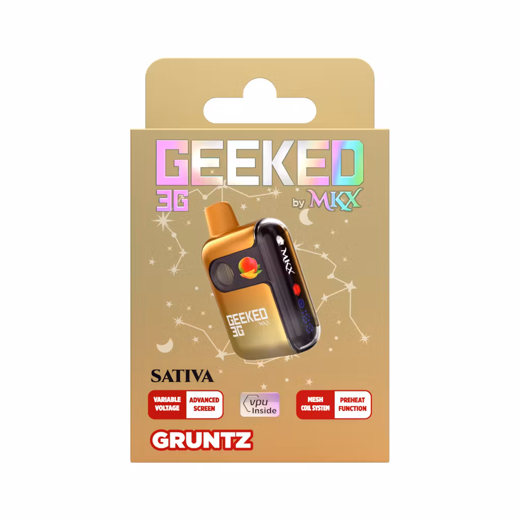 Photograph of product: Geeked - 3g Disposable - Gruntz Oui'd