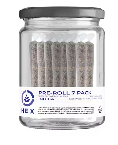Photograph of product: Hex | Tropical Runtz 7-Pack Prerolls | 4.9g