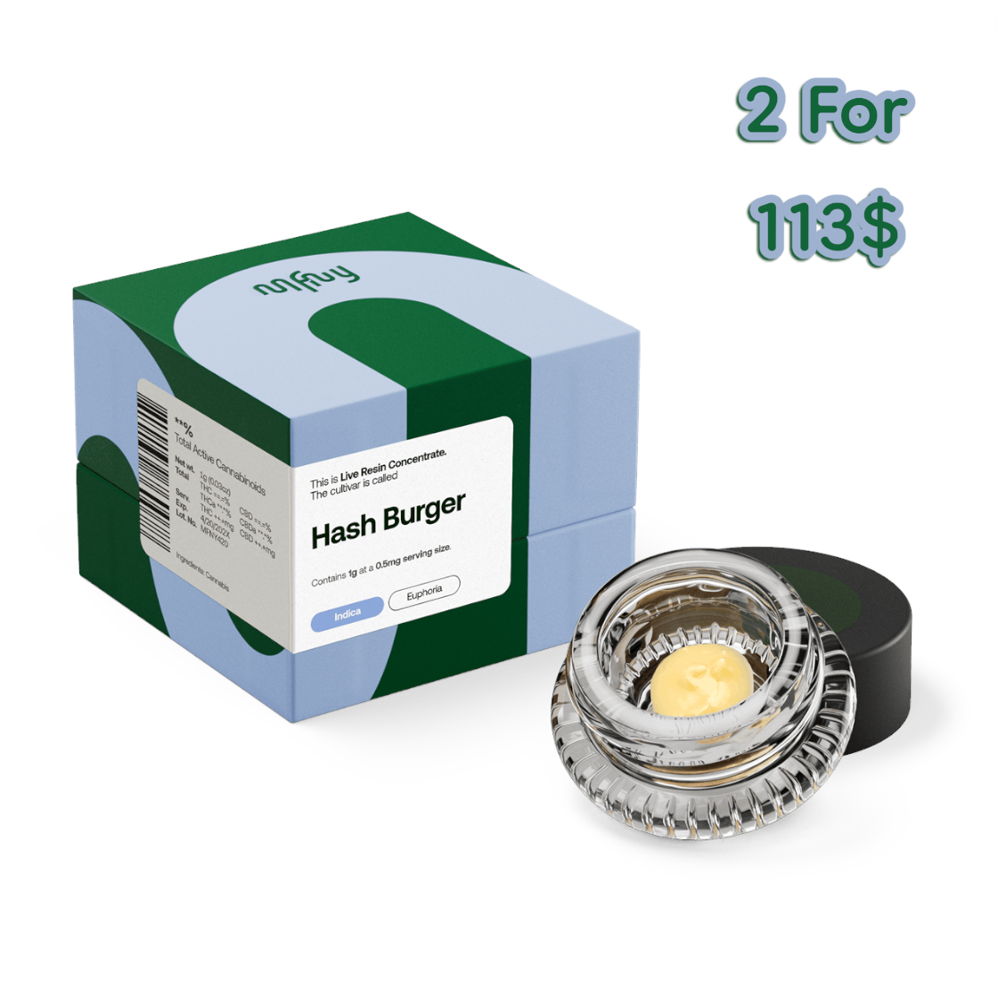 Photograph of product: MFNY au chocolat Burger | Live Resin Badder (1g)