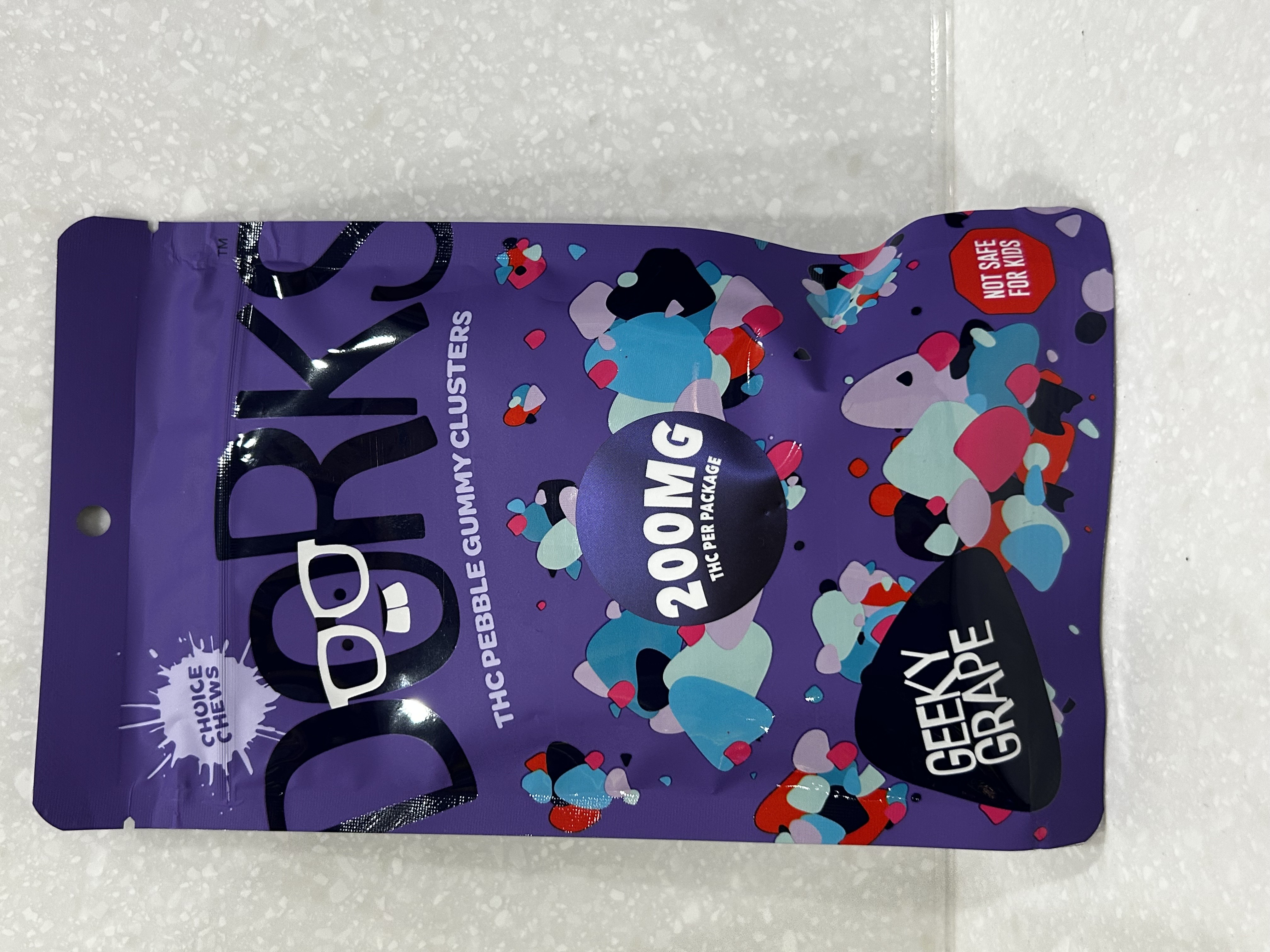 Photograph of product: Choice | Dorks Gummies | Geeky Grape | 200mg