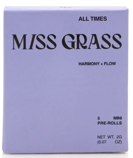 Photograph of product: Miss Grass All Times (H) Pre-Roll Multi Pack 0.4g 5pk