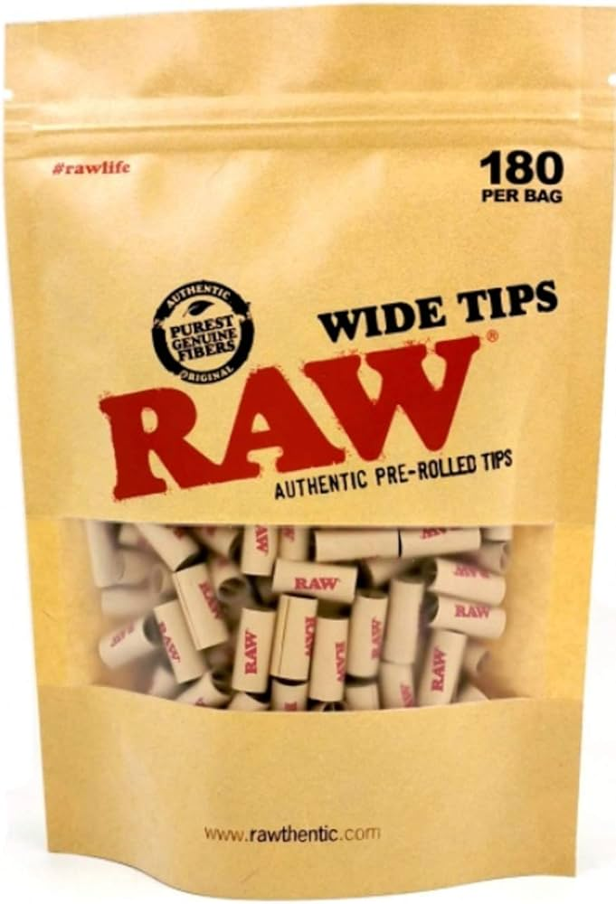 Photograph of product: RAW Classic | Pre Rolled Wide Tips 180 count