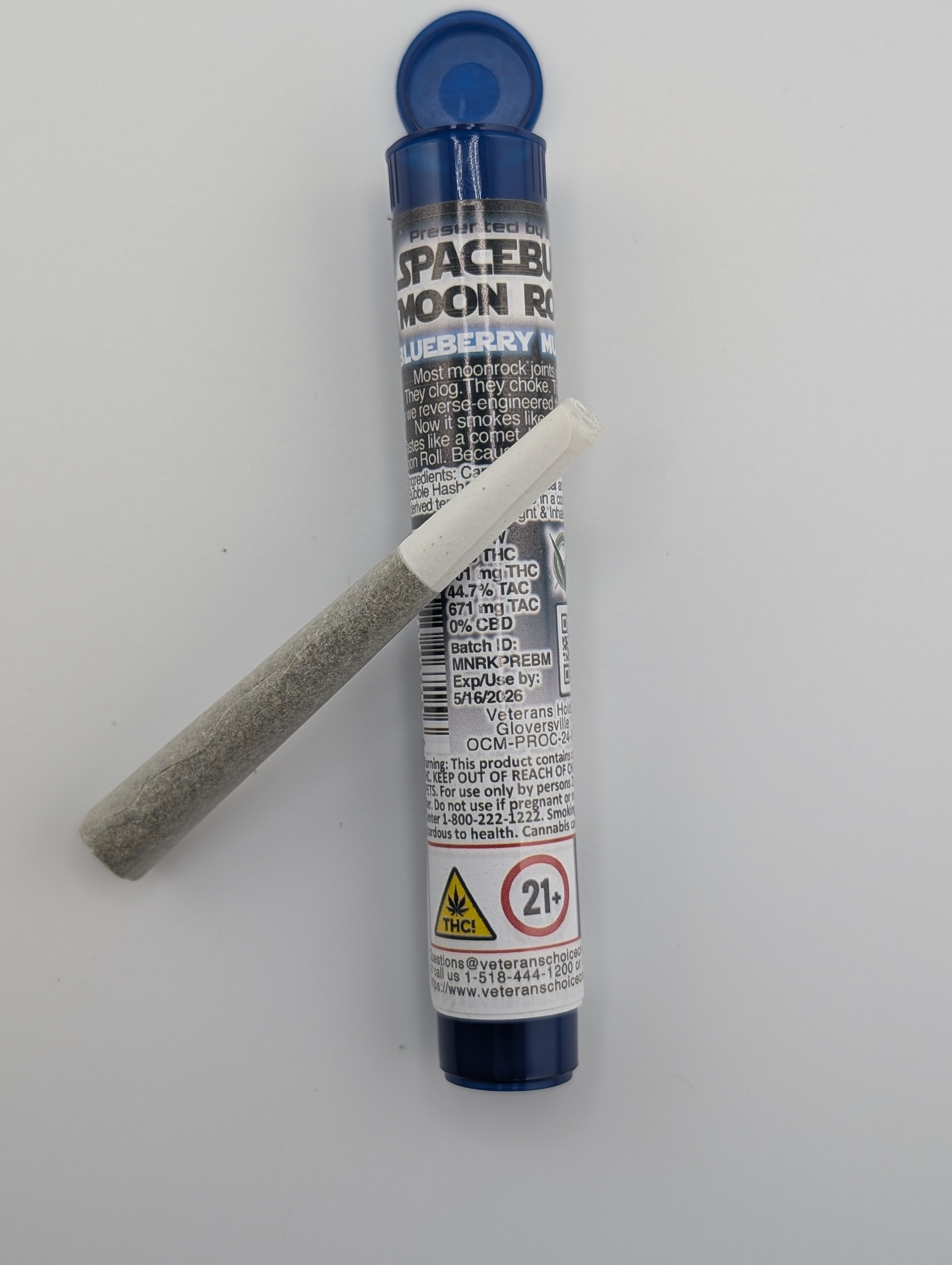 Photograph of product: Blueberry Muffin | Moonrock Infused Preroll