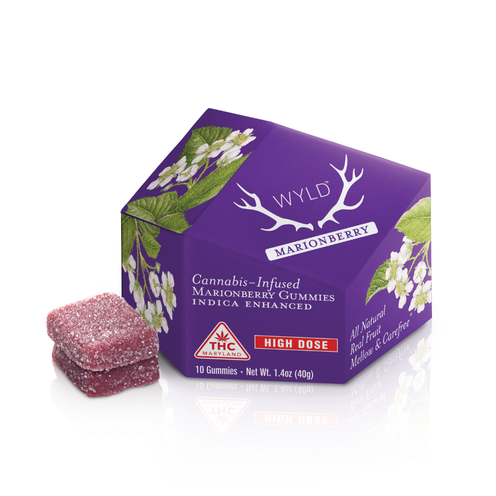 Photograph of product: *High Dose* | Marionberry Oui'd Enhanced Gummies