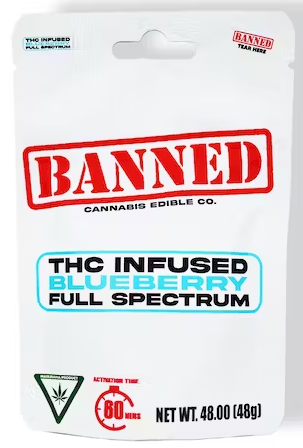 Photograph of Product: Banned | Blueberry Gummies | 200mg