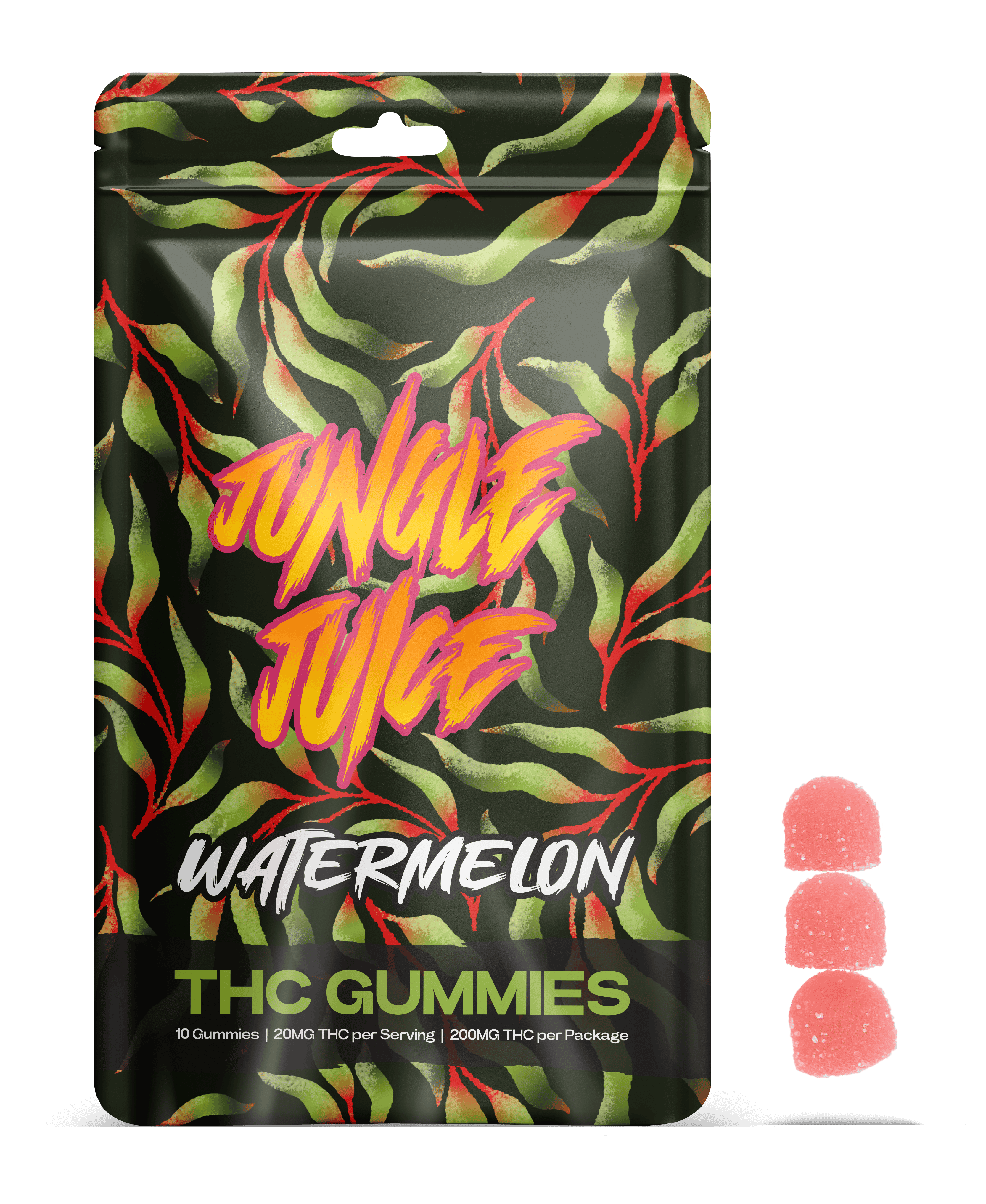 Photograph of product: Jungle Juice - Watermelon Gummies 200mg