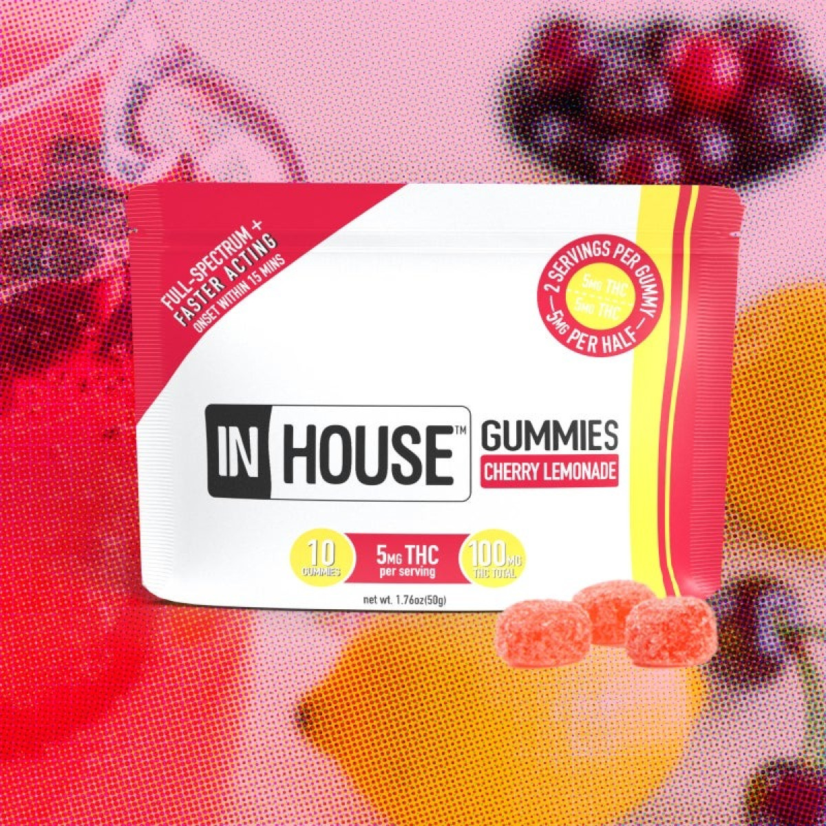 Photograph of product: Cherry Lemonade | FAST Gummies 100mg - Thrive