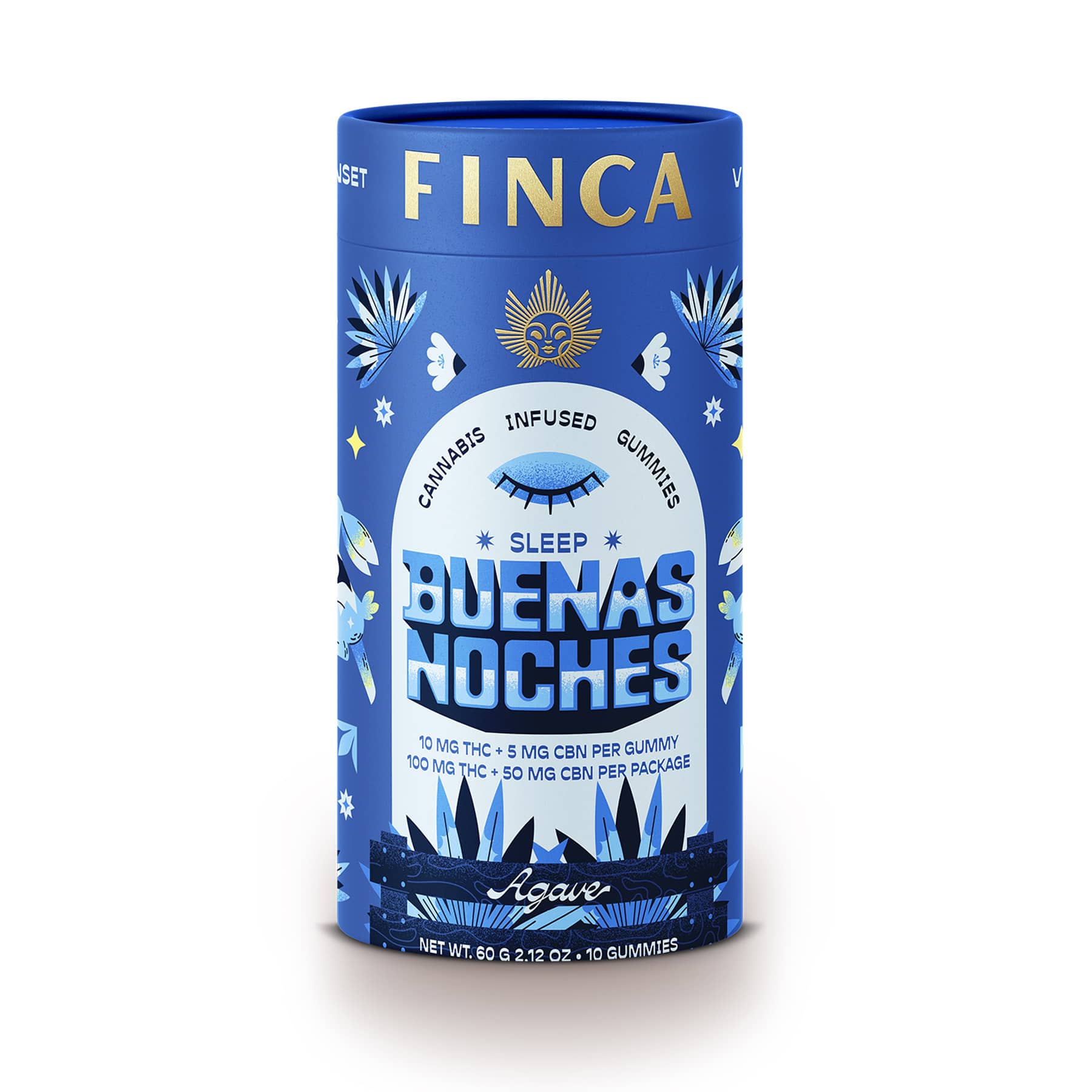 Photograph of Product: NY Finca - Buenos Noches Agave Sleep Gummies - Gummies (100MG/pk - 10/ct)