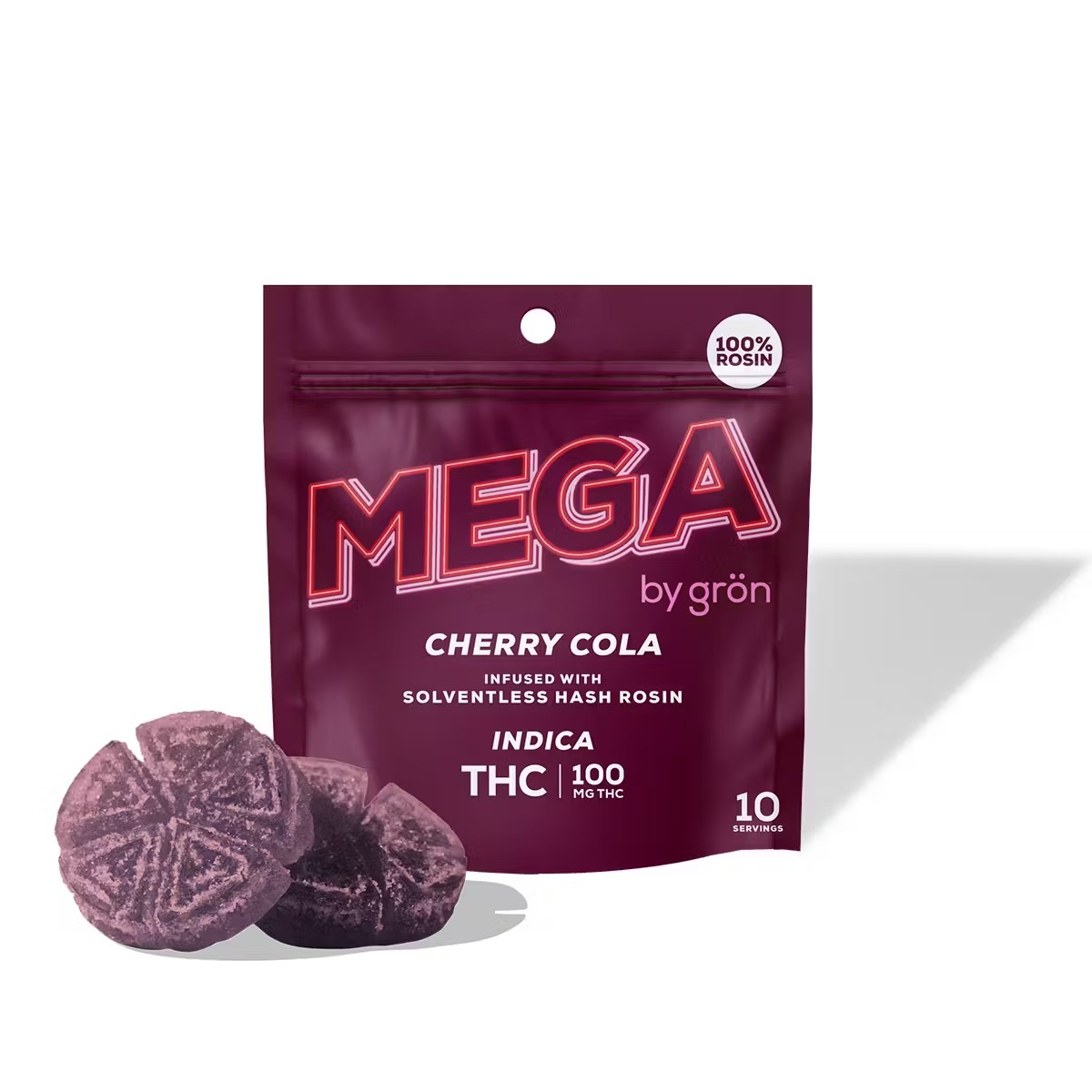 Photograph of product: Cherry Cola - Oui'd | Cured Rosin Macro Dose Gummies [2pk x 50mg]