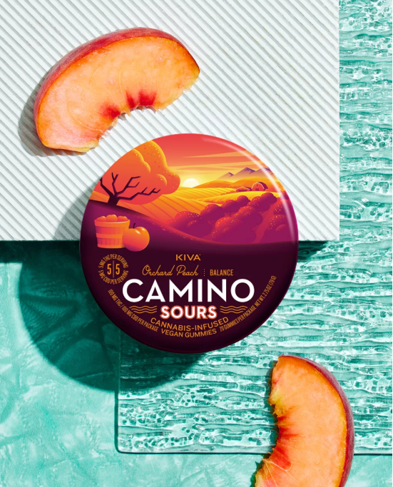 Photograph of product: Orchard Peach 1:1 Sour Gummies | 200mg - Camino