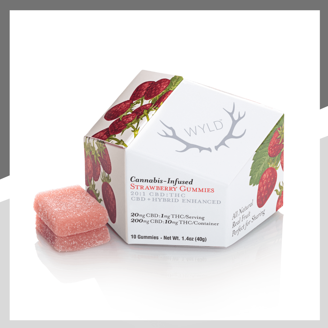 Photograph of product: 20:1 CBD Strawberry | Gummies | 10pk | 100mg