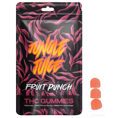 Photograph of product: Jungle Juice Fruit Punch Gummies 200mg Rec