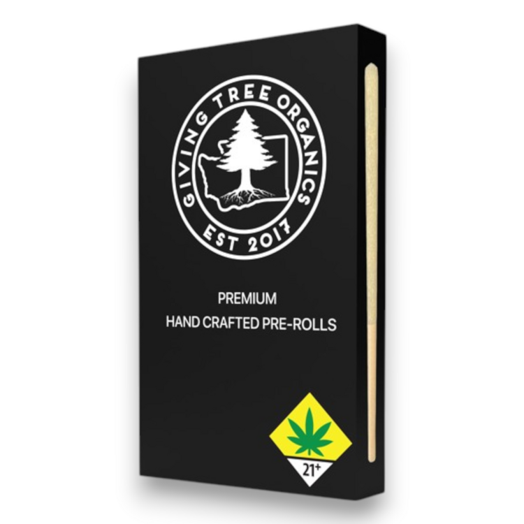 Photograph of product: Banana Cake x 5pk GTO Infused Pre-Roll (Giving Tree Organics)