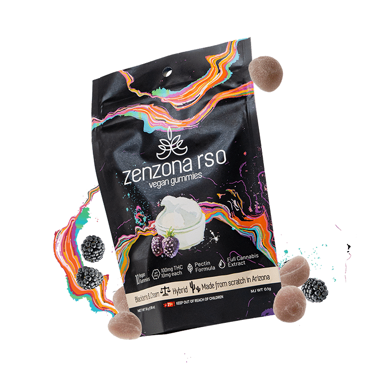 Photograph of product: RSO Blackberries & Cream Vegan Gummies