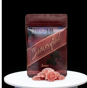 Photograph of product: Cranberry Sunnies | au chocolat Rosin Gummies | 20pk 100mg | Suncrafted
