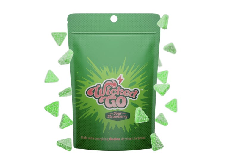 Photograph of product: Wicked Sour I Strawberry (S) 20pk 5mg Gummies