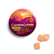 Photograph of product: Camino - Orchard Peach 1:1 - Sour Gummies - 100mg