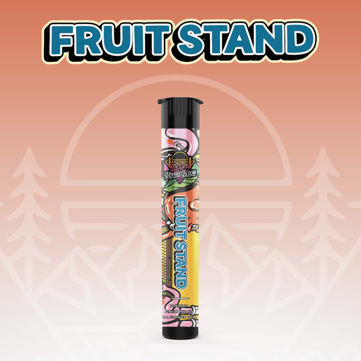 Photograph of product: Voyage Bloom - Fruit Stand - Pre Roll - - Hybrid