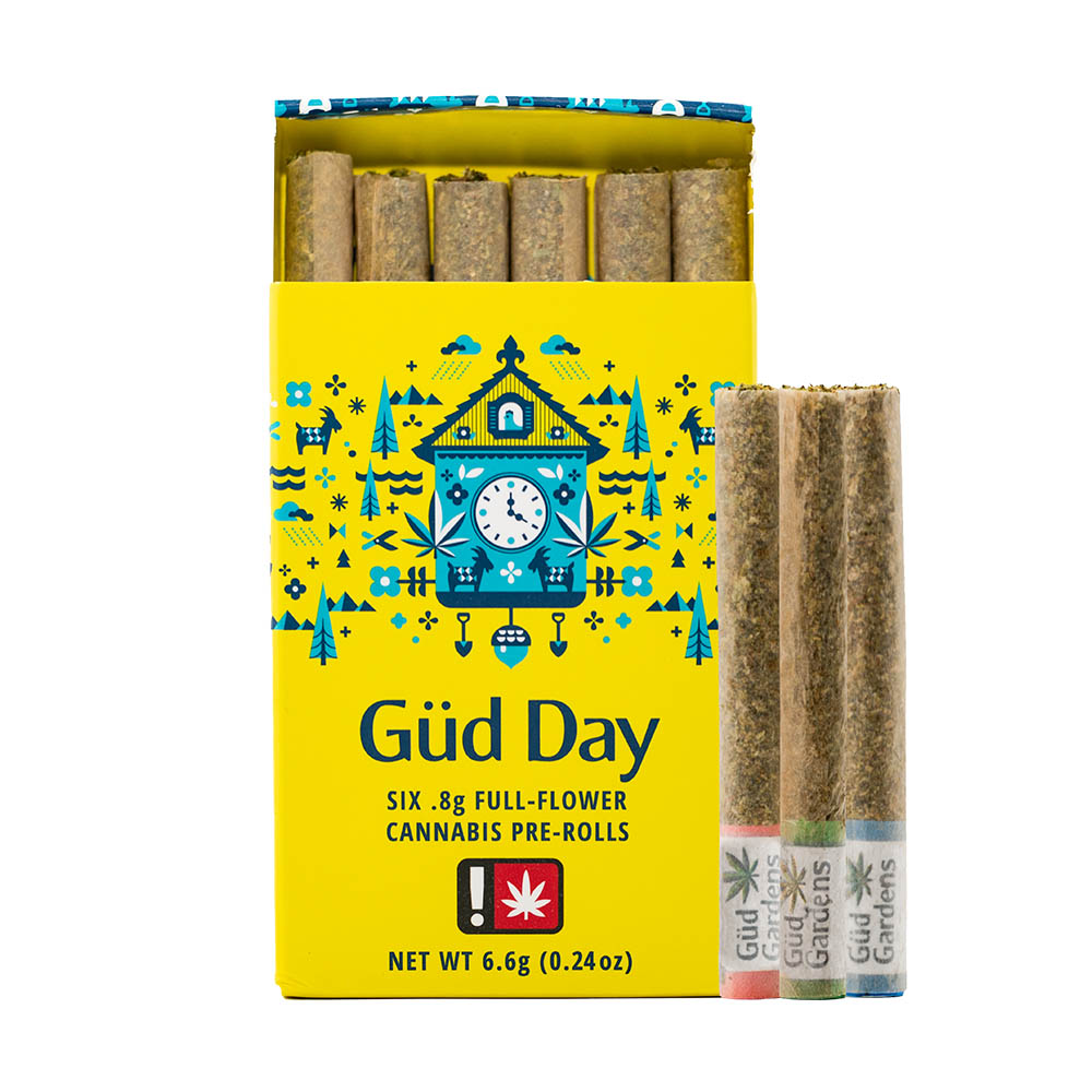 Photograph of product: Gud Gardens - GUD DAY: CHEM FLYER/Z-MINTZ/SASHIMI - Preroll Pack - (4.8g) - S